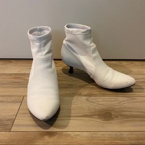 Katy Perry white socks heeled boots size 9.5